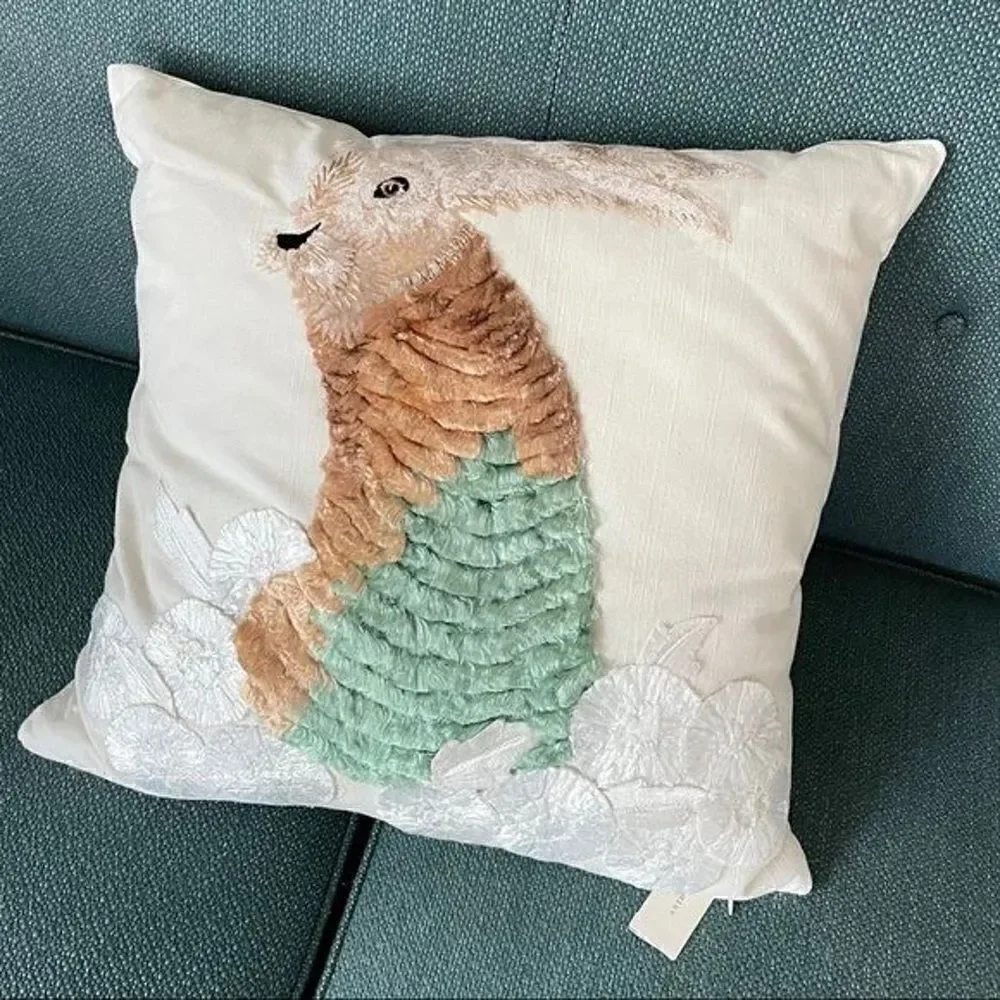 Anthropologie Bunny Accent Pillow